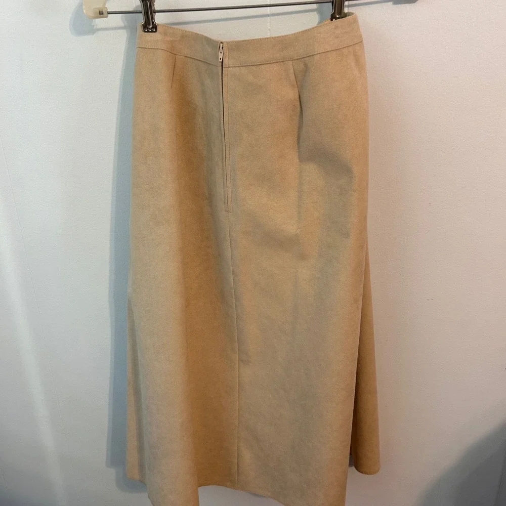 Cyril Creation Suisse Vintage West Suede Skirt Suit Beige 10 Dolly Parton costum